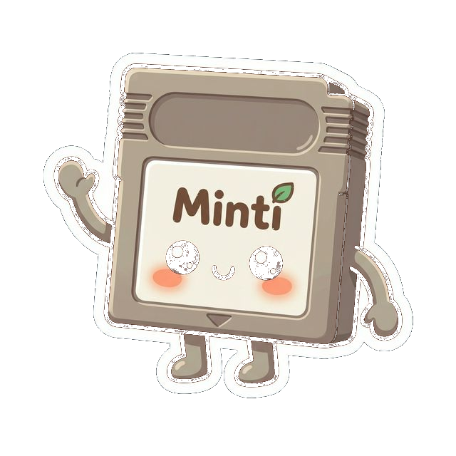 Minti, das Maskottchen der Mintro Sammler-App, winkt